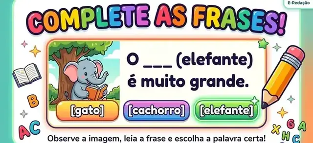 Imagem de capa da publicação sobre Complete as Frases! no Blog E-Redação.