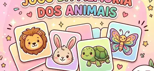 Imagem de capa da publicação sobre Jogo da Memória dos Animais no Blog E-Redação.
